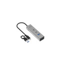 Universal Charging Metal HUB 2xUSB-C/2xUSB-A PD 85W
