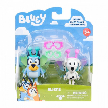 Bluey Figure Set 2-Pack Baby Bluey and Chloe