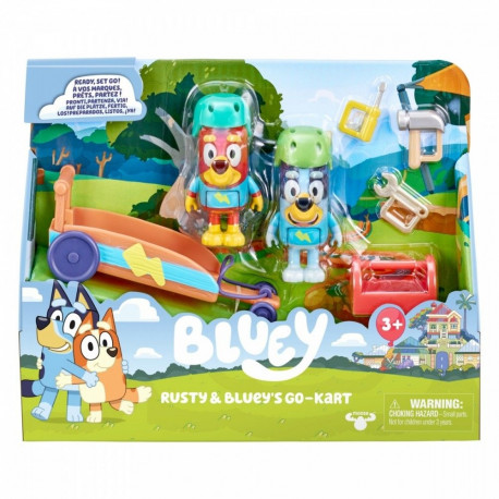 Bluey Gokart figurine set + 2 dog figurines