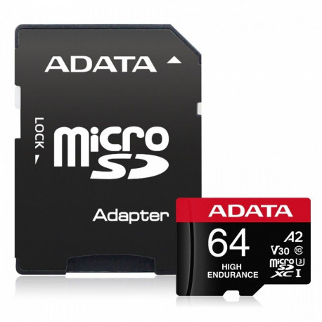 microSD-mälukaart 64GB suure vastupidavusega UHS1 U3 V30 A2 100/80MB/s + adapter