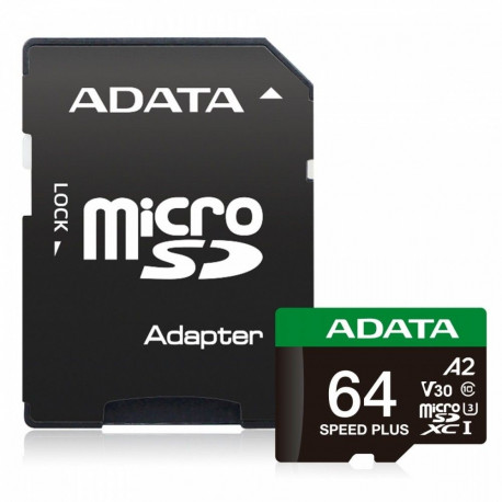 microSD Speed Plus card 64GB UHS1 U3 V30 A2 160/140 MB/s