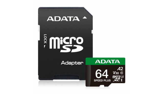microSD Speed Plus card 64GB UHS1 U3 V30 A2 160/140 MB/s