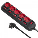 Power strip MCE204 5 sockets with switches Power strip MCE204 5 sockets with switches