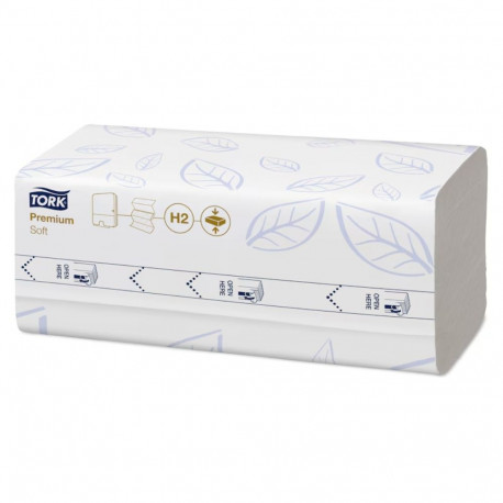 Lehträtik Tork H2 Xpress Multifold kokkusurutud pehme valge 3-paneelne 2- kihiline, 225tk/pk (lehe m
