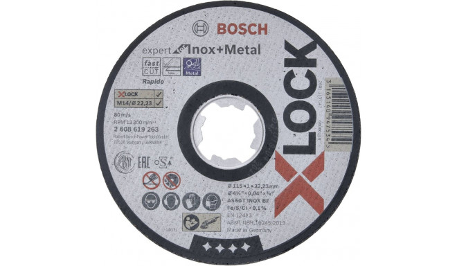 Bosch X-LOCK Cutting Disc INOX     115x1mm