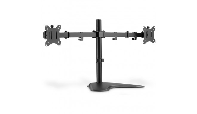 "Monitorhalterung für 2 Monitore 2x 15-32"" 2x 8KG DIGITUS schwarz Standfuß DA-90401"