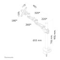 "Tischhalterung für Flachbildschirme bis 30"" (76 cm) 12KG FPMA-D935G Neomounts"