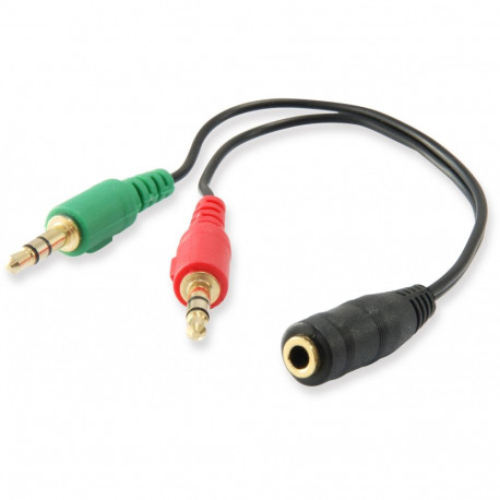 "Equip Audiokabel Splitter 3.5mm 2x St/1x Bu"