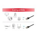 "Equip Patchkabel Cat6A F/FTP 2xRJ45 0.50m sw Slim LSZH Polybeutel"