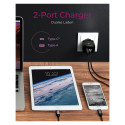 "ICY BOX Charger 38W 2-Port USB-A 18W/USB-C 30W Black"