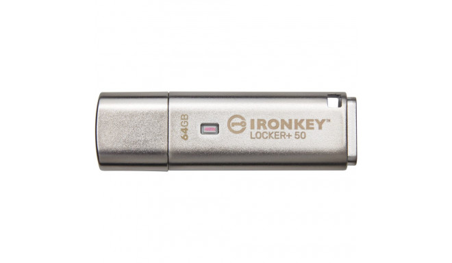 "STICK 64GB USB 3.2 Kingston IronKey Locker+ 50"