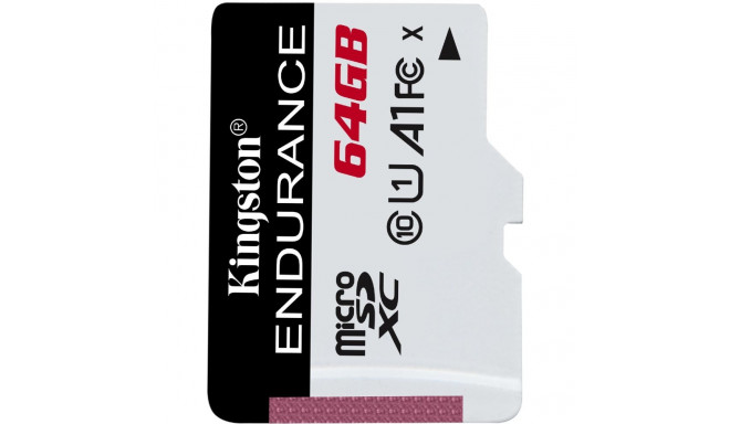 "CARD 64GB KINGSTON microXC Endurance 95R/45W C10 A1 UHS-I Card Only"