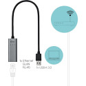 "D I-TEC USB 3.0 Metal Gigabit Ethernet Adapter 1x USB 3.0 auf RJ-45 LED-Anzeige fuer Notebook Table