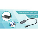 "D I-TEC USB 3.0 Metal Gigabit Ethernet Adapter 1x USB 3.0 auf RJ-45 LED-Anzeige fuer Notebook Table
