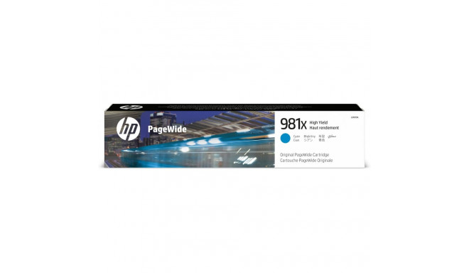"HP 981X original High Yield Cyan PageWide Cartridge L0R09A"