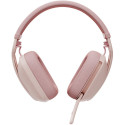 "Logitech Zone Vibe 100 Headset full size Bluetooth wireless rose"
