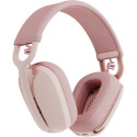 "Logitech Zone Vibe 100 Headset full size Bluetooth wireless rose"