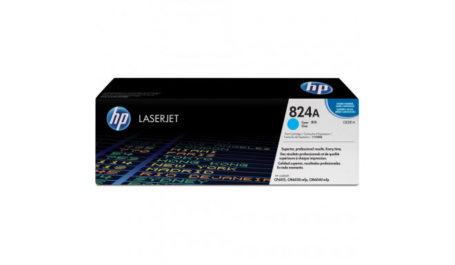 "HP 824A original Colour LaserJet Toner cartridge CB381A cyan standard capacity 21.000 pages 1-pack"