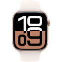 "APPLE Watch Series 10 GPS + Cellular 46mm Rose Gold Aluminium Case with Light Blush Sport Band - M/