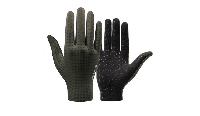 Rockbros Breathable Full Finger Cycling Gloves, Size: S - Green