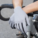 Rockbros Breathable Full Finger Cycling Gloves, Size: L - Gray