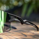 Rockbros Photochromic Cycling Glasses with UV Protection and Corrective Insert - Green