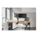 NEOMOUNTS SCREEN DESK MOUNT FOR TWO SCREENS BLACK (CLAMP+GROMMET)
