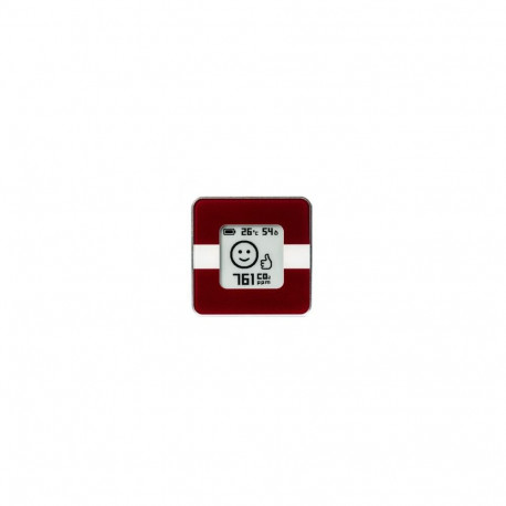 AIRVALENT home air quality sensor Silver/Latvian Flag