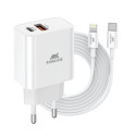 MOBILE CHARGER seinavoolu/valge PS4102 WD5 RIVACASE