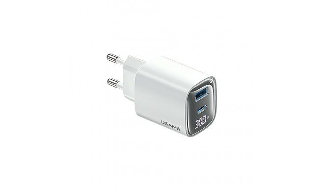 USAMS CC229 30W GaNUSB-C/USB-A Fast Charging XC Series White CC229TC02
