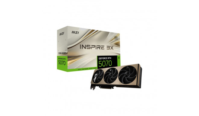 MSI GeForce RTX 5070 Inspire 3X OC 12GB GDDR7 DLSS4 graafikakaart
