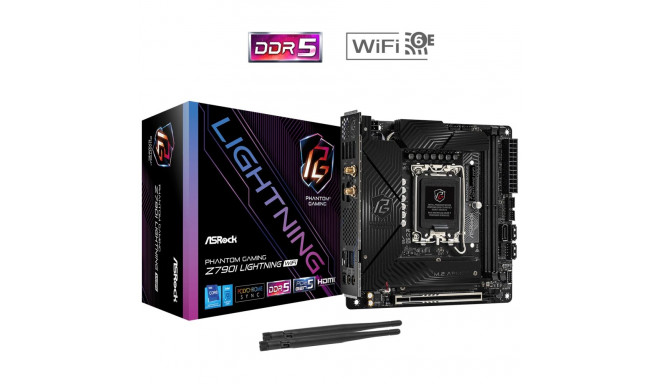 ASRock Z790I LIGHTNING WIFI protsessoripere Intel protsessoripesa LGA1700 DDR5 toetatud kõvaketta li