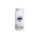 Karl Lagerfeld KLHCI8LNCHCS iPhone 7/8/SE 2020 / SE 2022 hõbedane kõvakorpus Glitter Choupette H