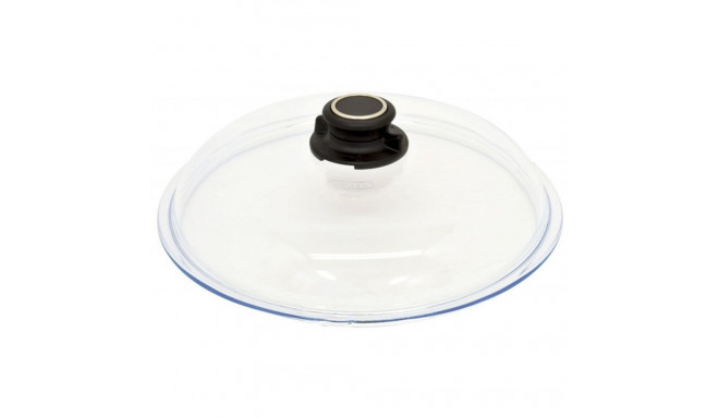 Glass Lid 32cm with english sleeve with mounted Lid Knob AMT Gastroguss