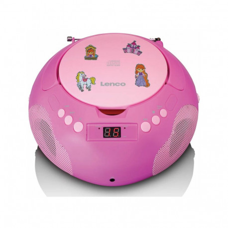 Lenco SCD-625PK CD Bluetooth Magnetola with microphone Pink