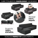 Cover for chaise longue with short left arm Sofaskins NIAGARA 210 - 340 cm - Yellow