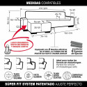 Pārsegs atpūtas krēslam ar īsu kreiso roku Sofaskins NIAGARA 210 - 340 cm - Dzeltens