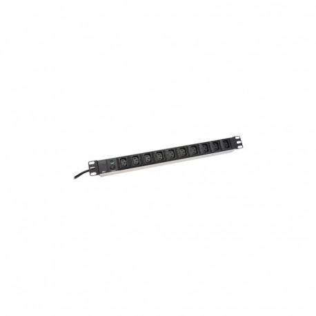 Digitus Aluminum outlet strip, IEC C14 plug | DN-95404 | Sockets quantity 10