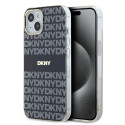 DKNY - DKNY PC/TPU Repeat Pattern Tonal Stripe Magsafe Case for iPhone 15 Black