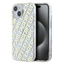 Karl Lagerfeld - Karl Lagerfeld IML Electroplated Repeated Logo Case for iPhone 15 Gold