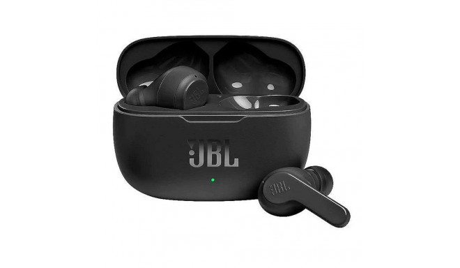 JBL Wave 200 True Wireless TWS Bluetooth H-Res Sound Headset with Mic & Charging Case Black