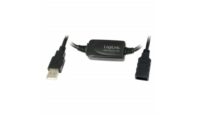 Extension Cable USB 2.0 black, 10m