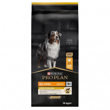 Dry Dog Food - PURINA Pro Plan Light Sterilised Adult Chicken 14kg