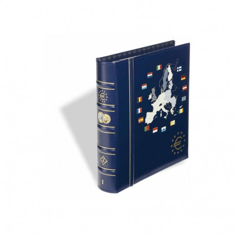 Euromündialbum Vista I osa, 24,5x27cm, 341040 tumesinine, kunstnahk 4D köide