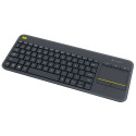 Logitech klaviatuur K400 Plus Wireless Touch PAN/NORDIC, must (920-007141)