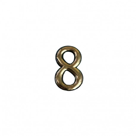 DOOR NUMBER GOLD 8 PLASTM