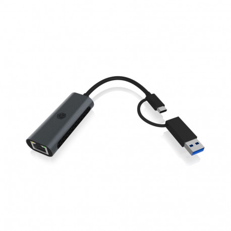 ICY BOX IB-LAN301-C3 USB Type-C / Type-A LAN-adapter
