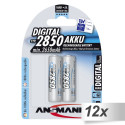 12x2 Ansmann NiMH bat. 2850 Mignon AA 2650 mAh DIGITAL