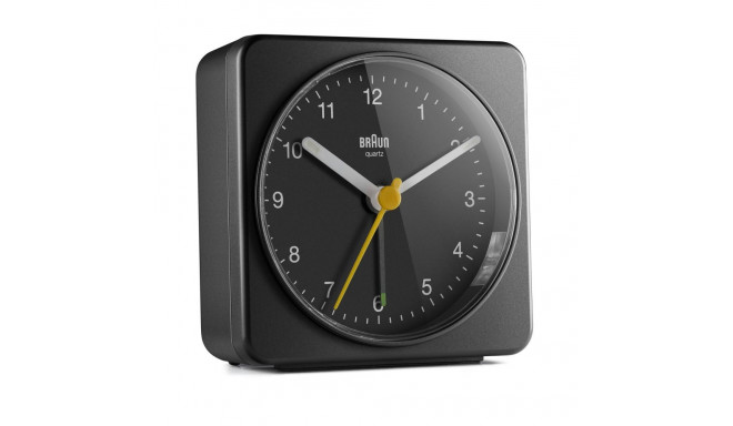 Braun BC 03 B kvarts äratuskell analoog must