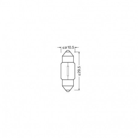 12V 10W SV8.5-8 l=31mm 10 tk